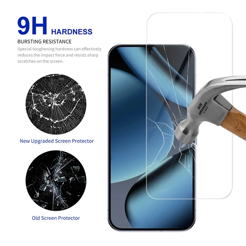 RURIHAI 10 Stück für Google Pixel 11 / Pixel 11 Pro Displayschutz 0,18 mm 2,5D Mittelaluminium-Glas Ultra-klares Folie