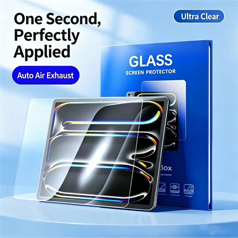 For iPad Pro 13 (2025) / (2024) Screen Protector Ultra Clear Tempered Glass Film with Dust-Free Installation Tool - Transparent