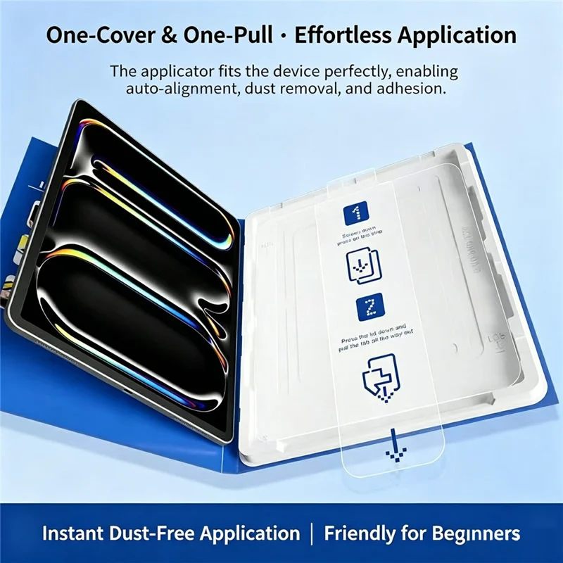 For iPad Pro 13 (2025) / (2024) Screen Protector Ultra Clear Tempered Glass Film with Dust-Free Installation Tool - Transparent