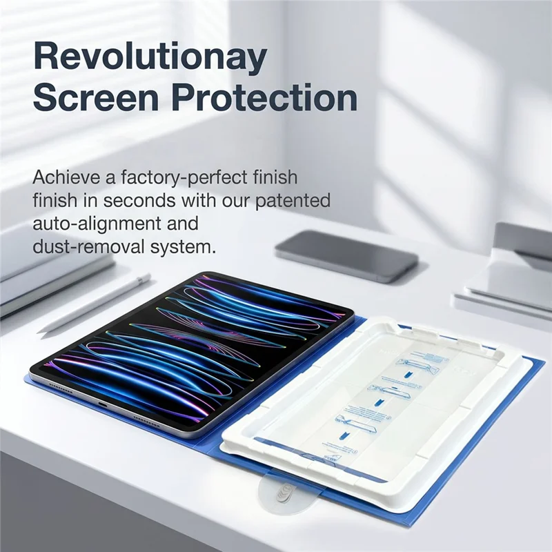 2 pièces pour iPad Pro 13 (2025) / (2024) protecteur d'écran anti-lumière bleue en verre trempé avec outil d'installation sans poussière
