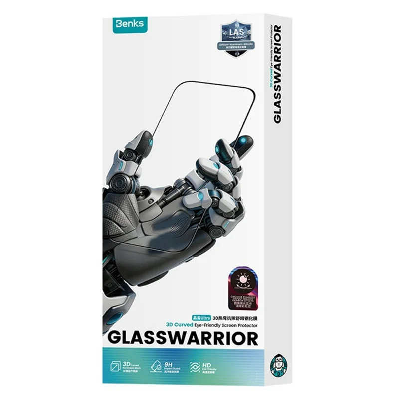 BENKS til iPhone 17 Pro skærmbeskytter modscratch Lithium aluminium-silicium Glas Øjenvenlig HD Film