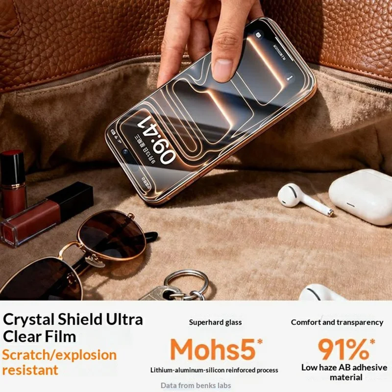 BENKS für iPhone 17 Pro Max Displayschutz Lithium Aluminium-Silizium-Glas AR Anti-Reflexionsfolie