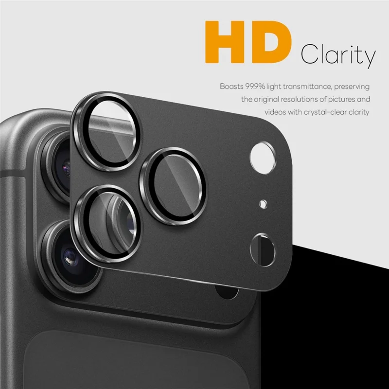 NORTHJO For iPhone 18 Pro Camera Lens Protector Matte Integrated Metal Tempered Glass Lens Film (Complete Covering) - Grey