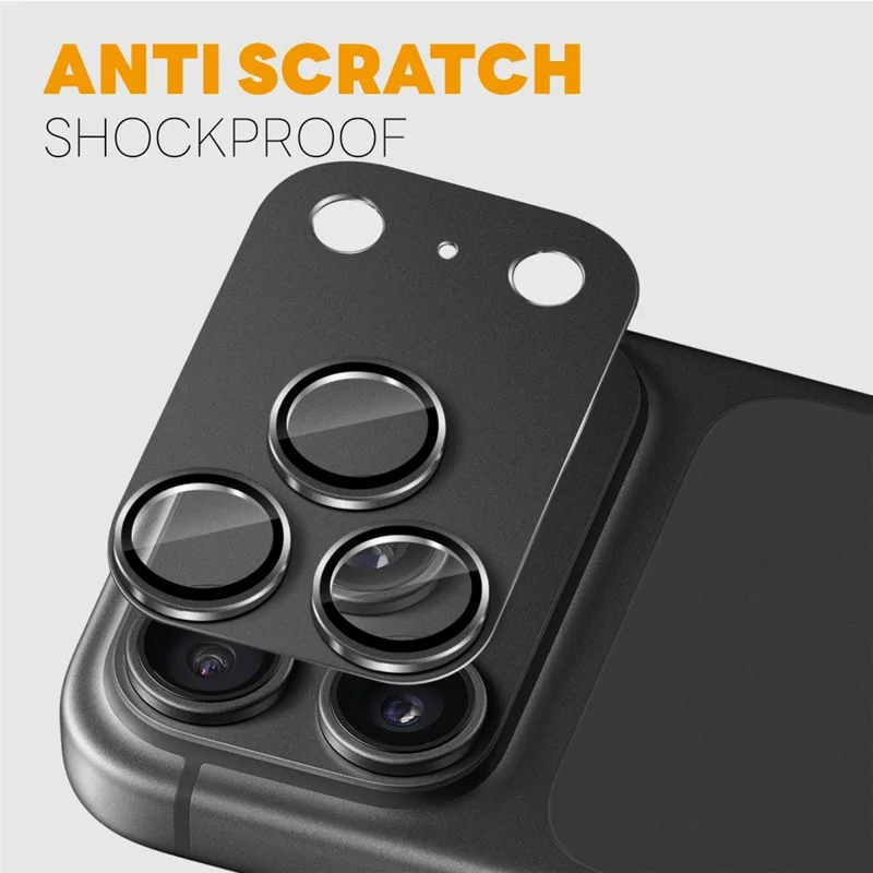 NORTHJO For iPhone 18 Pro Camera Lens Protector Matte Integrated Metal Tempered Glass Lens Film (Complete Covering) - Grey