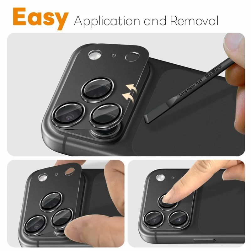 NORTHJO For iPhone 18 Pro Camera Lens Protector Matte Integrated Metal Tempered Glass Lens Film (Complete Covering) - Grey