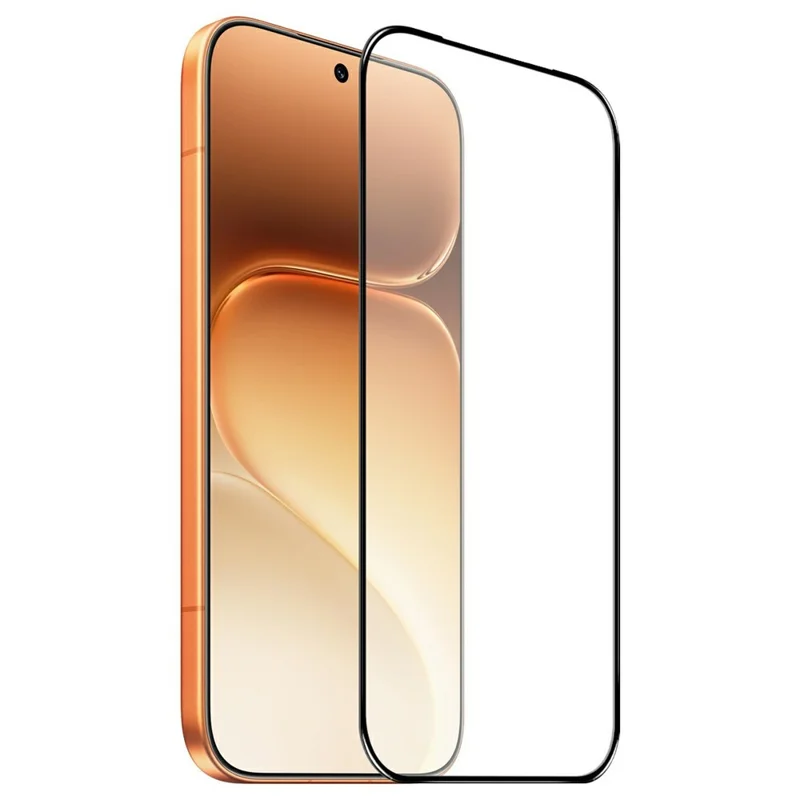 NORTHJO A++ For Honor 600 5G Screen Protector Silk Printing High Aluminum-Silicon Glass Film Support Fingerprint Unlock - Black