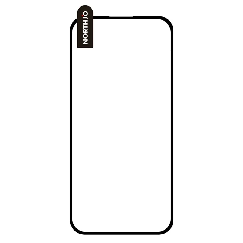 NORTHJO A++ For Honor 600 5G Screen Protector Silk Printing High Aluminum-Silicon Glass Film Support Fingerprint Unlock - Black
