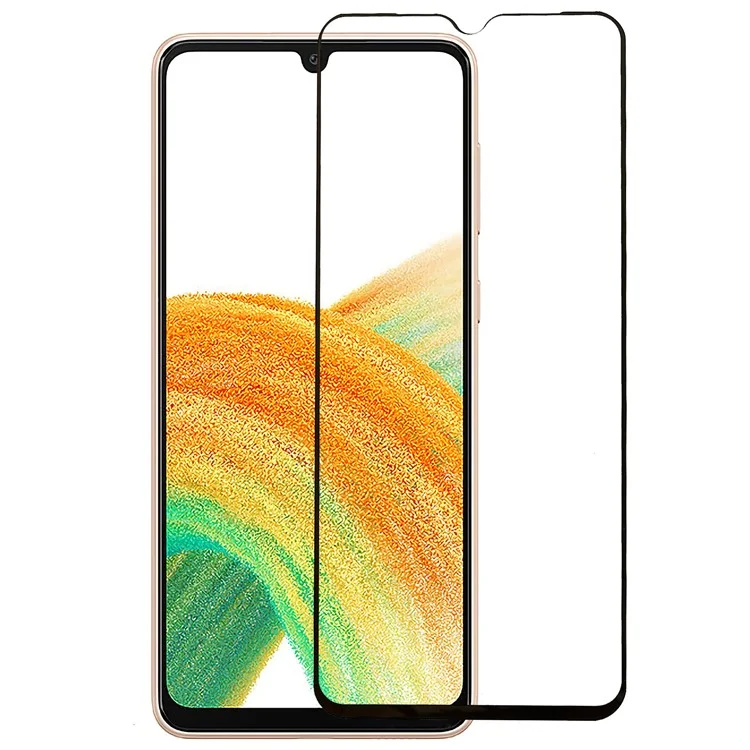 Закалённая стеклянная плёнка для Samsung Galaxy A34 5G, шёлкография, противовзрывная HD-плёнка для полного экрана с полным клеем