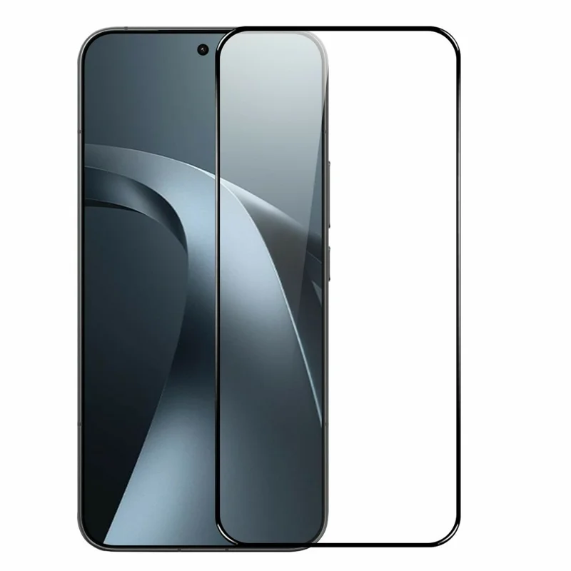 NORTHJO 2Pcs A+ For Xiaomi 17T Screen Protector Full Coverage 0.3mm 2.5D High Aluminum-silicon Glass Silk Printing Film - Black