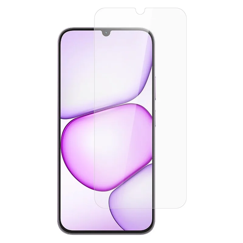 Für Realme C100i 4G Displayschutz 0,3 mm, gehärtetes Glas mit abgerundeten Kanten, keine vollständige Abdeckung – transparent