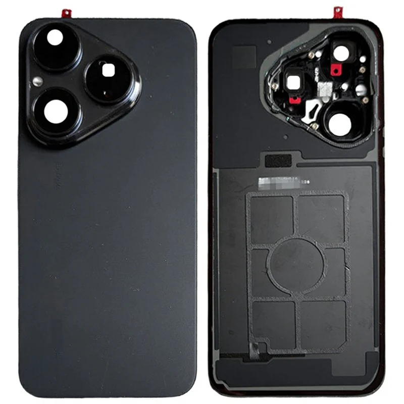 Voor Huawei Pura 80 Pro OEM batterijbehuizing met cameralenskap - Zwart