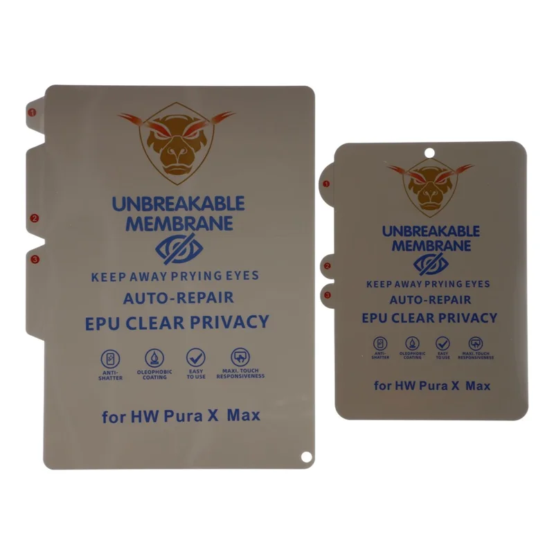 For Huawei Pura X Max 180-degree Privacy Screen Protector TPU + PET Inner + Outer Film Set