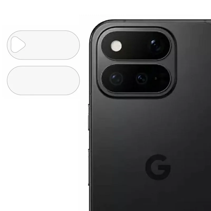 For Google Pixel 11 Pro Fold Tempered Glass Split-type Camera Lens Protector Ultra Clear Full Coverage Lens Film - Transparent
