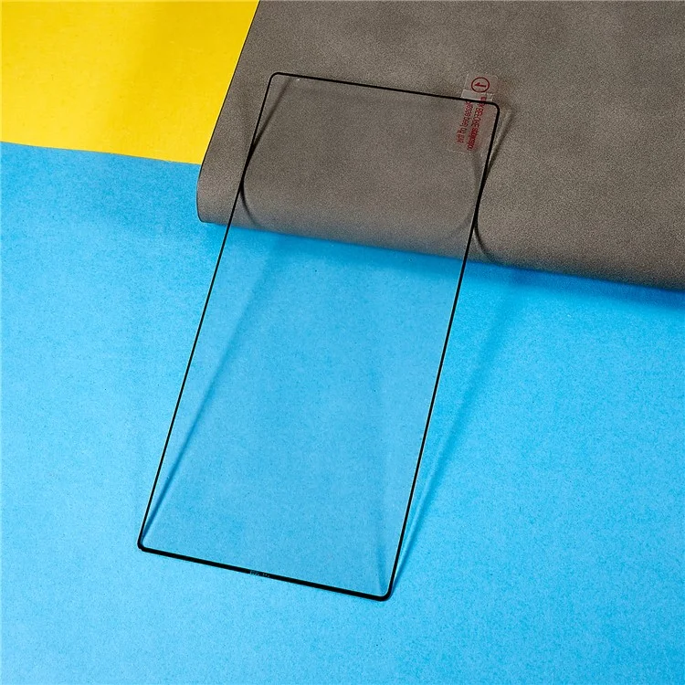 Para Samsung Galaxy S23 Ultra HD Protector de pantalla claro Cubierta completa Pegamento completo Anti-arañazos Película de vidrio templado, Compatible con desbloqueo de huella digital