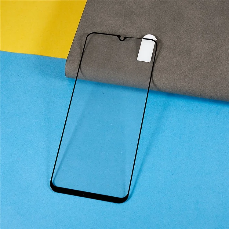 For Xiaomi Redmi 12C 4G Silk Printing Screen Protector Black Edge Full Glue Tempered Glass Full Cover Scratch Resistant Film