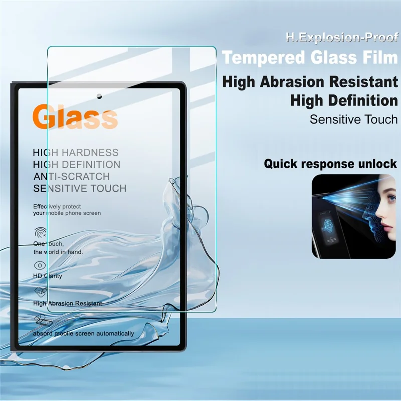 Proteggi schermo in vetro temperato IMAK H Series per Samsung Galaxy Z Fold8 Protezione antirottura (non copertura totale) - Trasparente