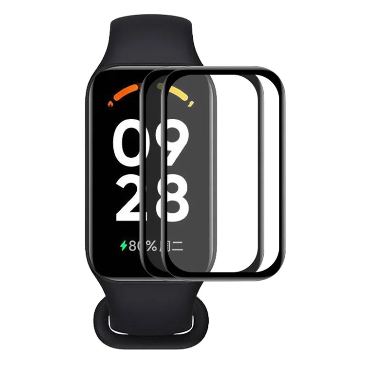 ENKAY HAT PRINCE 2Pcs  /  Set for Redmi Band 2 Protective Film 3D Curved PMMA Smart Watch Screen Protector Soft PC Edge Anti-Scratch HD Clear Full Cover Film