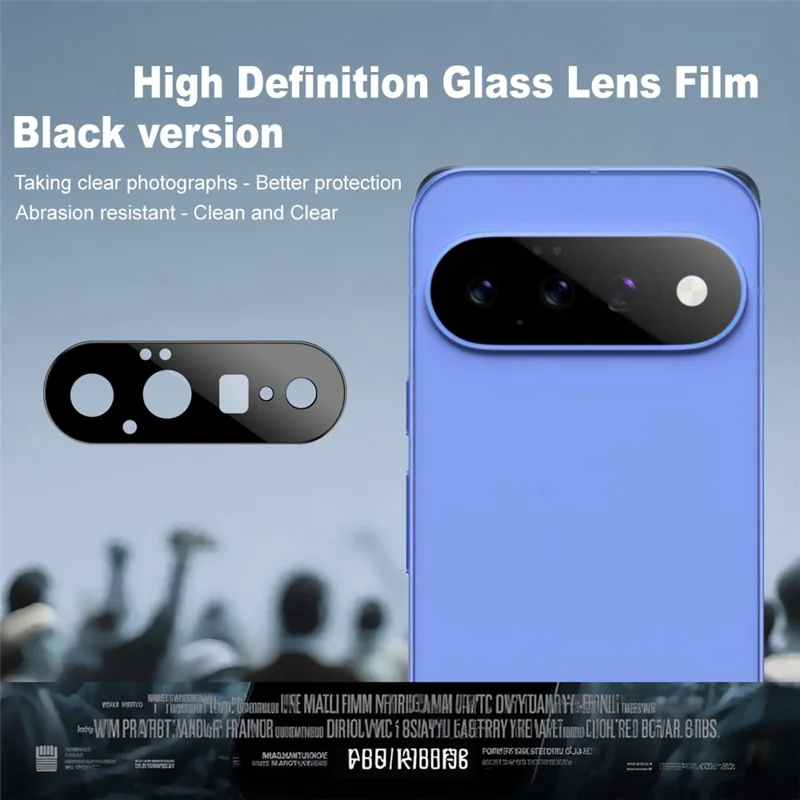 IMAK para Google Pixel 11 Protector de Lente de Cámara Película de Vidrio Templado HD Transparente Recubrimiento Completo - Negro