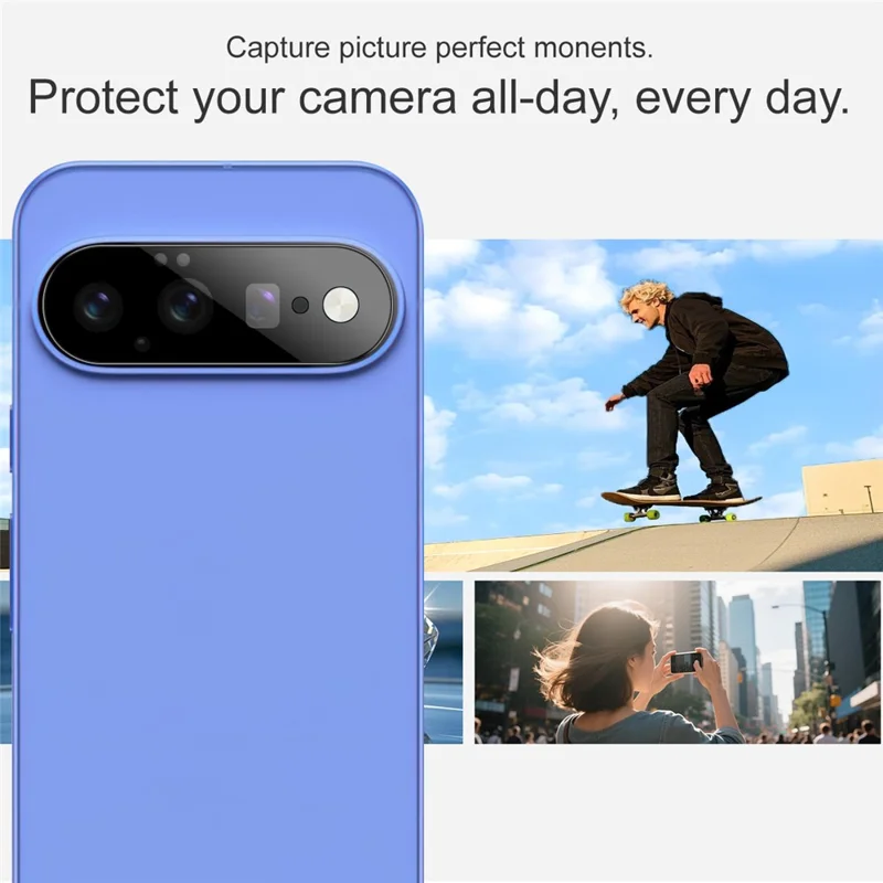IMAK para Google Pixel 11 Protector de Lente de Cámara Película de Vidrio Templado HD Transparente Recubrimiento Completo - Negro