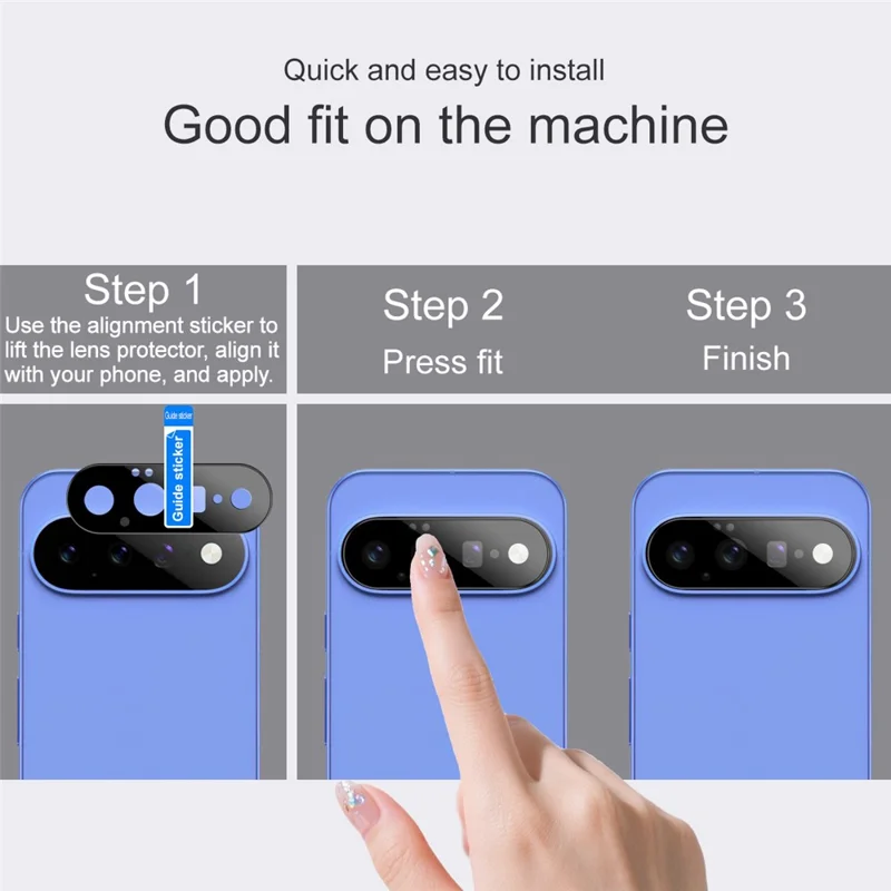 IMAK para Google Pixel 11 Protector de Lente de Cámara Película de Vidrio Templado HD Transparente Recubrimiento Completo - Negro