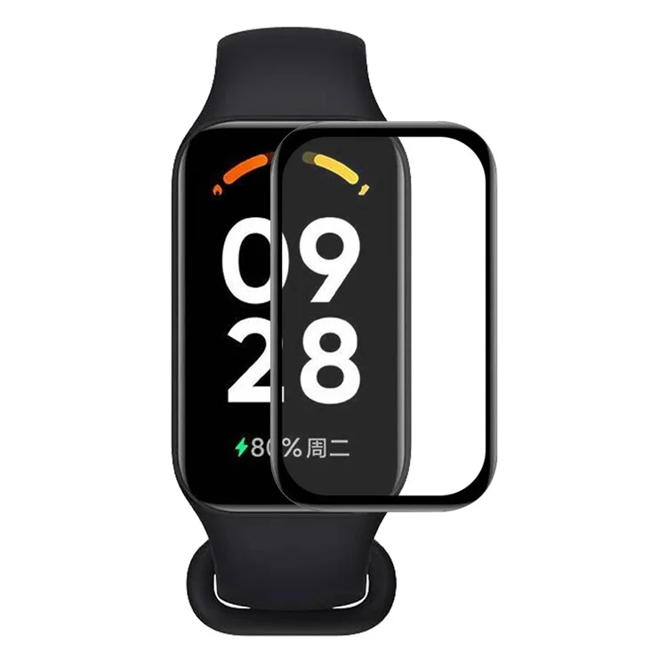 ENKAY HAT PRINCE para Redmi Band 2 Protector de pantalla resistente a arañazos, curvo en 3D, de PMMA, borde de PC suave, película transparente de cobertura completa HD