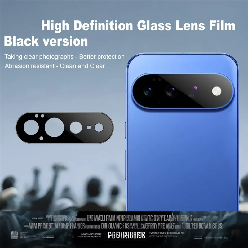 IMAK na Google Pixel 11 Pro XL Ochrona Obiektywu Aparatu Szklana Folia Ochronna HD Przezroczysta Pełne Zakrycie - Czarny