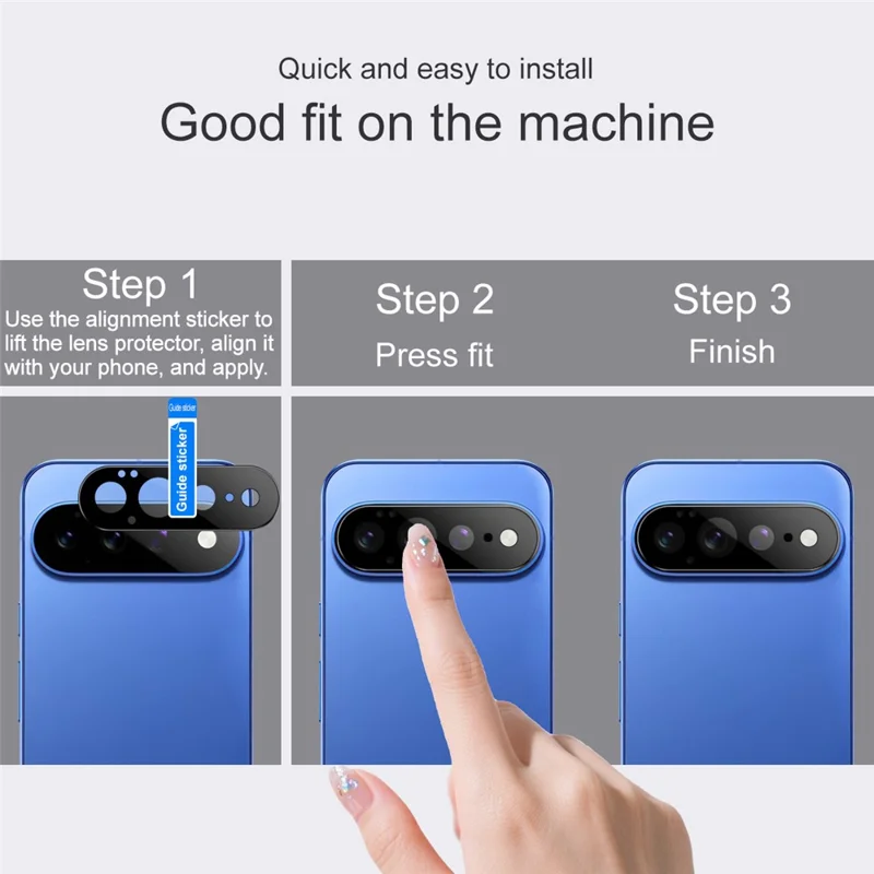 IMAK na Google Pixel 11 Pro XL Ochrona Obiektywu Aparatu Szklana Folia Ochronna HD Przezroczysta Pełne Zakrycie - Czarny