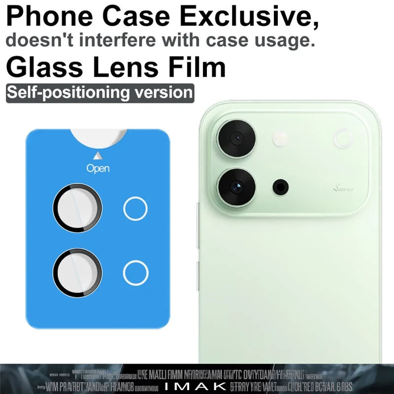 IMAK Protector de Lente de Cámara de Vidrio Templado para vivo S60 Vitality con Marco de Posicionamiento Automático (Cobertura Completa) - Transparente