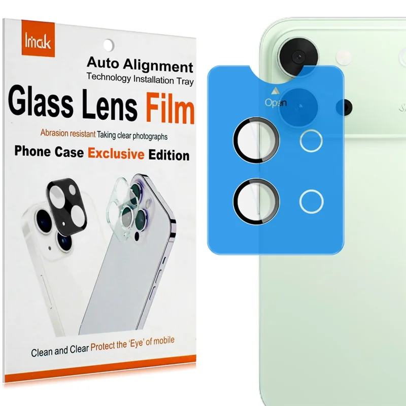 IMAK Protector de Lente de Cámara de Vidrio Templado para vivo S60 Vitality con Marco de Posicionamiento Automático (Cobertura Completa) - Transparente