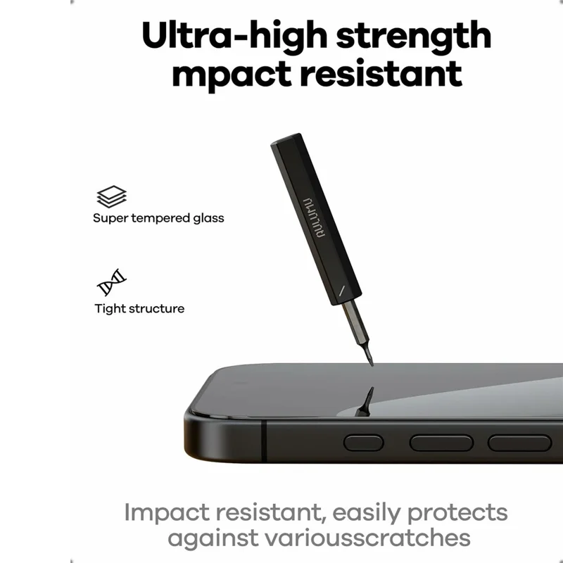 AULUMU AF01 Для экрана iPhone Air Защитное стекло Высокой четкости Закаленное стекло с инструментом легкой установки - Прозрачный