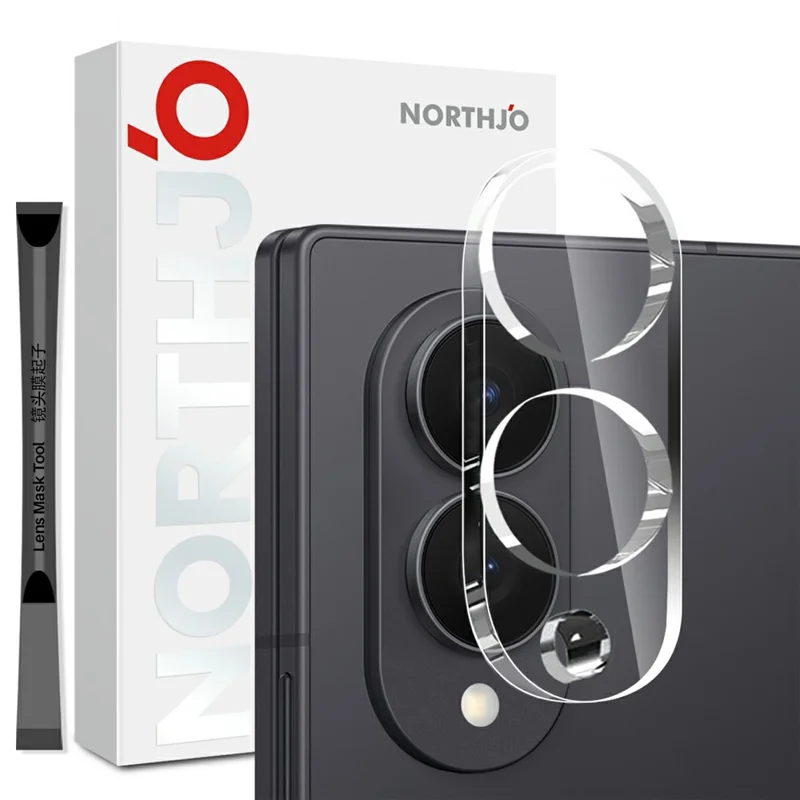 NORTHJO For Samsung Galaxy Z Fold8 Camera Lens Protector Tempered Glass HD Clear 3D Full Coverage - Transparent