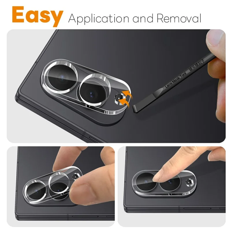 NORTHJO For Samsung Galaxy Z Fold8 Camera Lens Protector Tempered Glass HD Clear 3D Full Coverage - Transparent