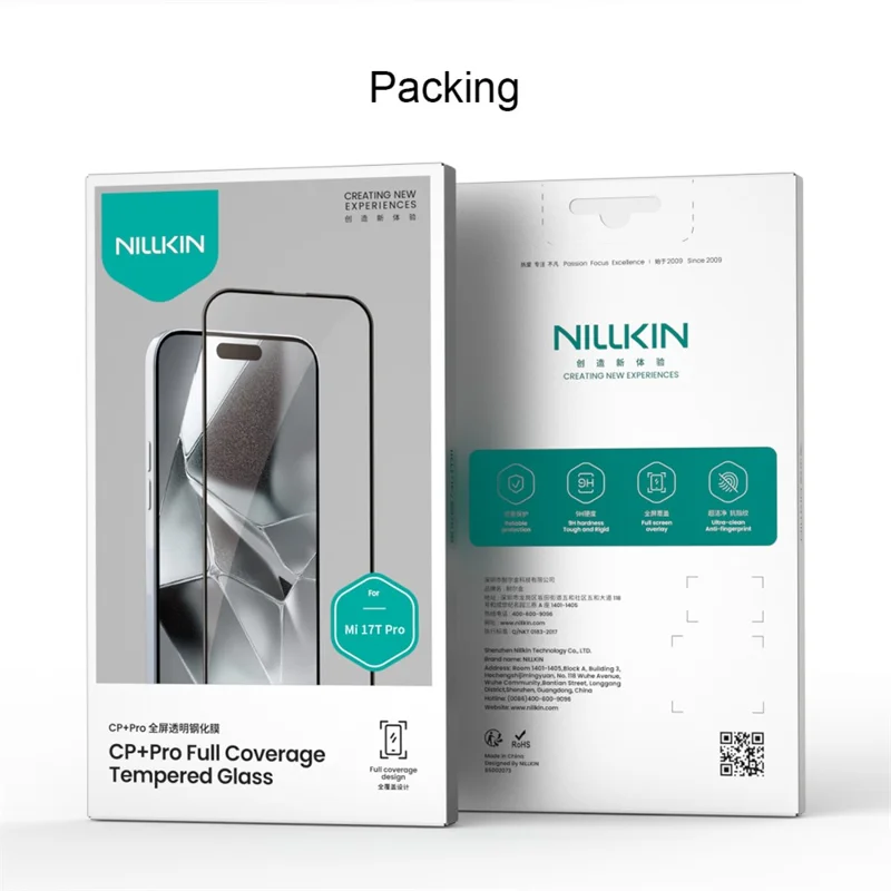 NILLKIN CP+PRO Для Xiaomi 17T Pro Защитная пленка Ультра прозрачная Пленка из стекла AGC