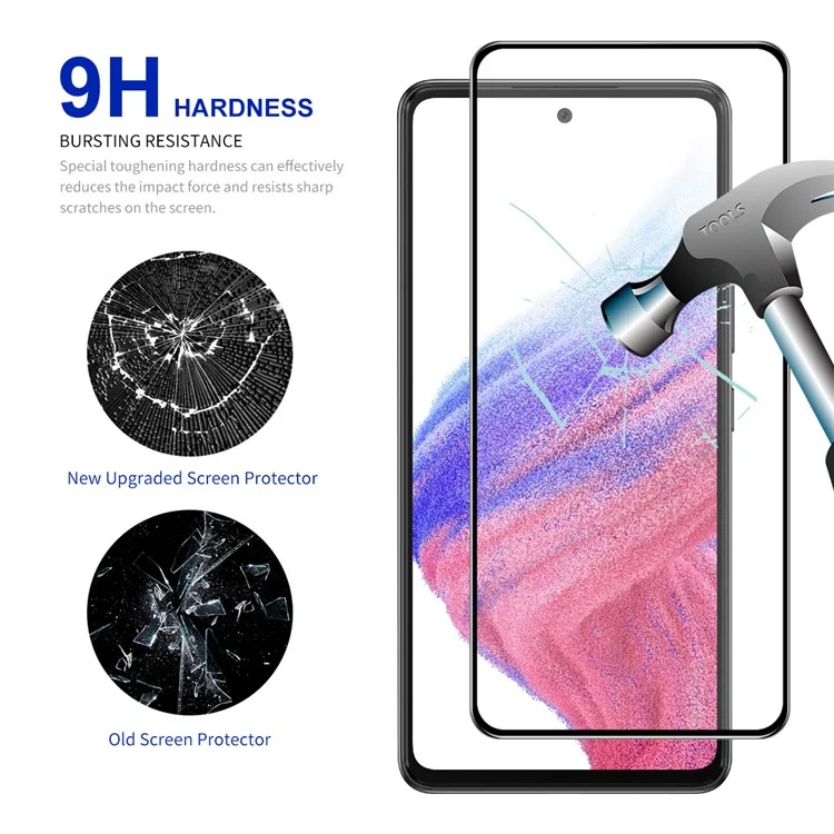 ENKAY HAT PRINCE 2Pcs / Set For Samsung Galaxy A54 5G HD Screen Protector 0.26mm 9H 2.5D Arc Edge Full Glue High Aluminium-silicon Glass Film