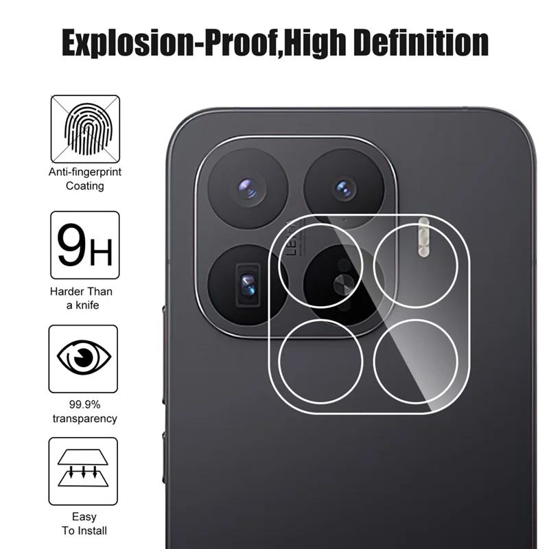 Für Xiaomi 17T Vollflächige Hochtransparente Anti-Explosions-AGC-Glas-Rückfotolinse-Schutzfolie
