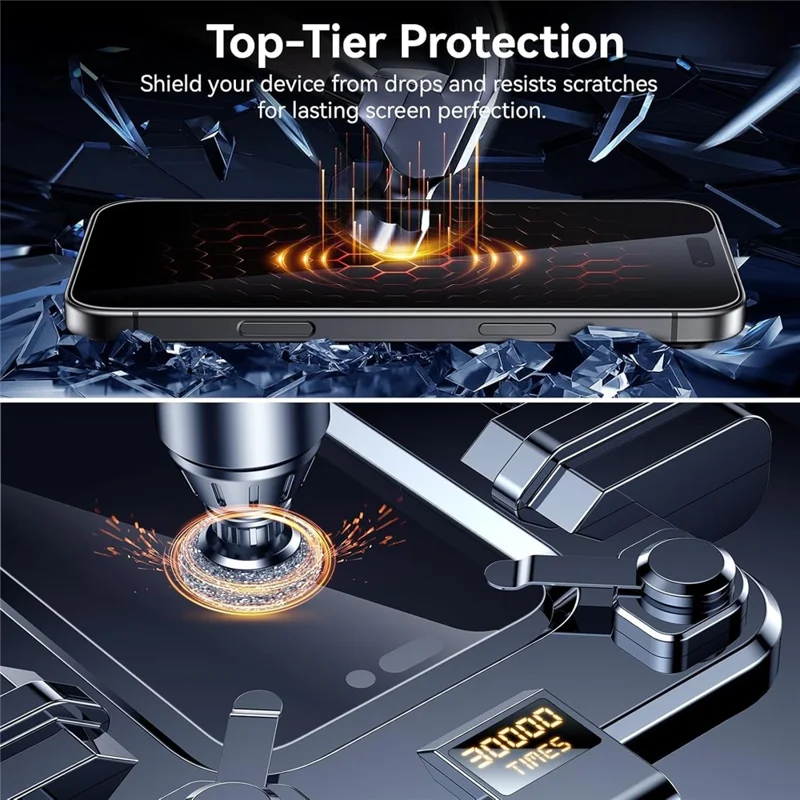 2Pcs For iPhone 18 Pro Max Screen Protector 2.5D Arc Edge High Clarity Tempered Glass Film with Camera Lens Film - Transparent