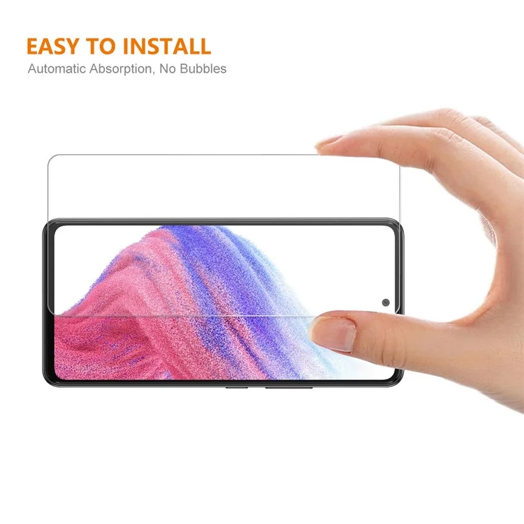 ENKAY HAT PRINCE 2Pcs / Pack Full Glue Screen Protector for Samsung Galaxy A54 5G, HD Clear 2.5D Arc Edge 0.26mm 9H Hardness Anti-Shatter Tempered Glass Film