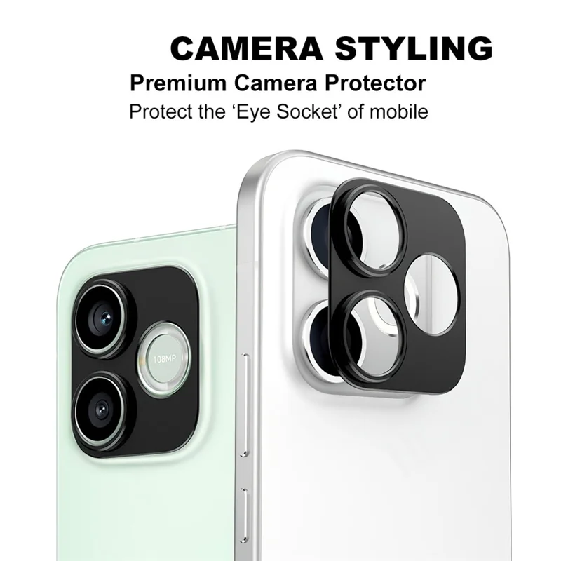 IMAK For Honor 600 Lite 5G  /  600e 5G Metal Camera Lens Protector Lens Protective Cover - Black