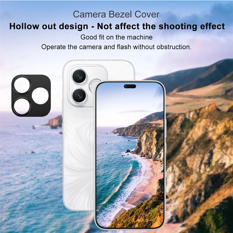 IMAK For Honor 600 Lite 5G  /  600e 5G Metal Camera Lens Protector Lens Protective Cover - Black
