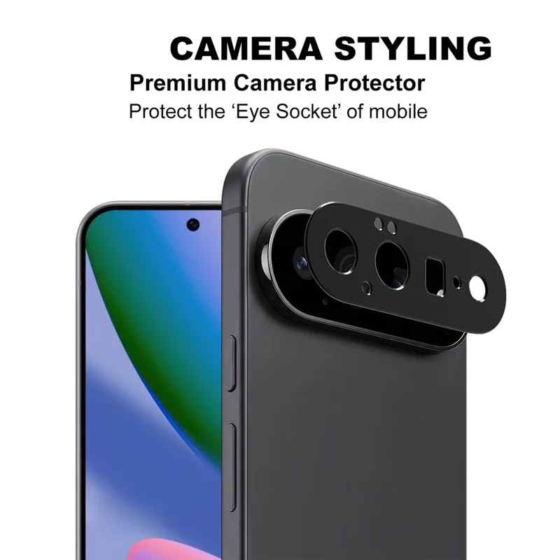 IMAK para Google Pixel 11 Protector de Lente de Cámara de Metal Cubierta Protectora de Lente - Negro
