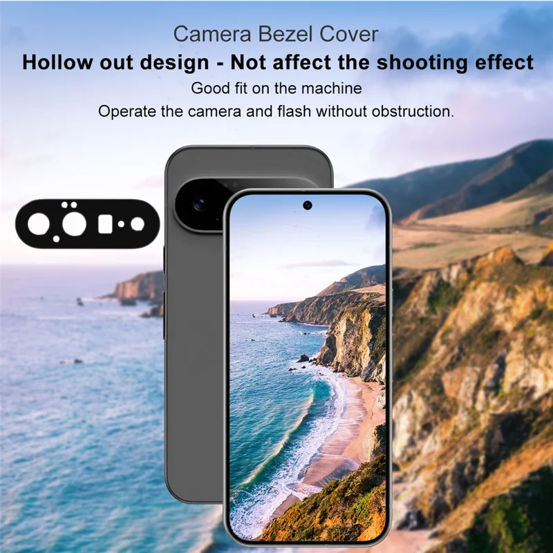 IMAK para Google Pixel 11 Protector de Lente de Cámara de Metal Cubierta Protectora de Lente - Negro