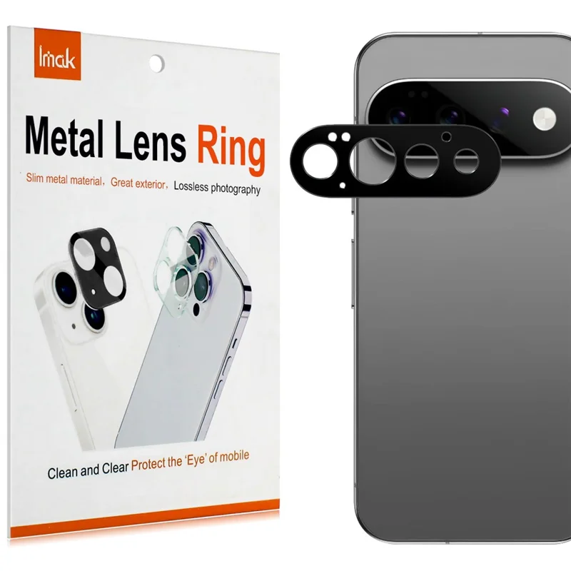 IMAK para Google Pixel 11 Pro Protector de Lente de Cámara de Metal Cubierta Protectora de Lente - Negro
