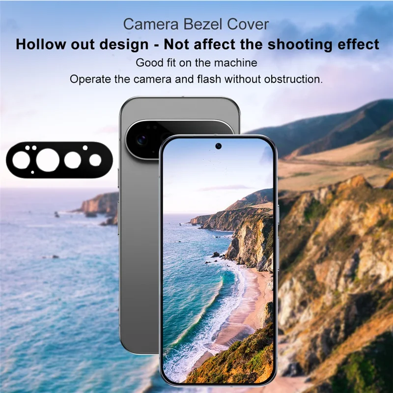 IMAK para Google Pixel 11 Pro Protector de Lente de Cámara de Metal Cubierta Protectora de Lente - Negro