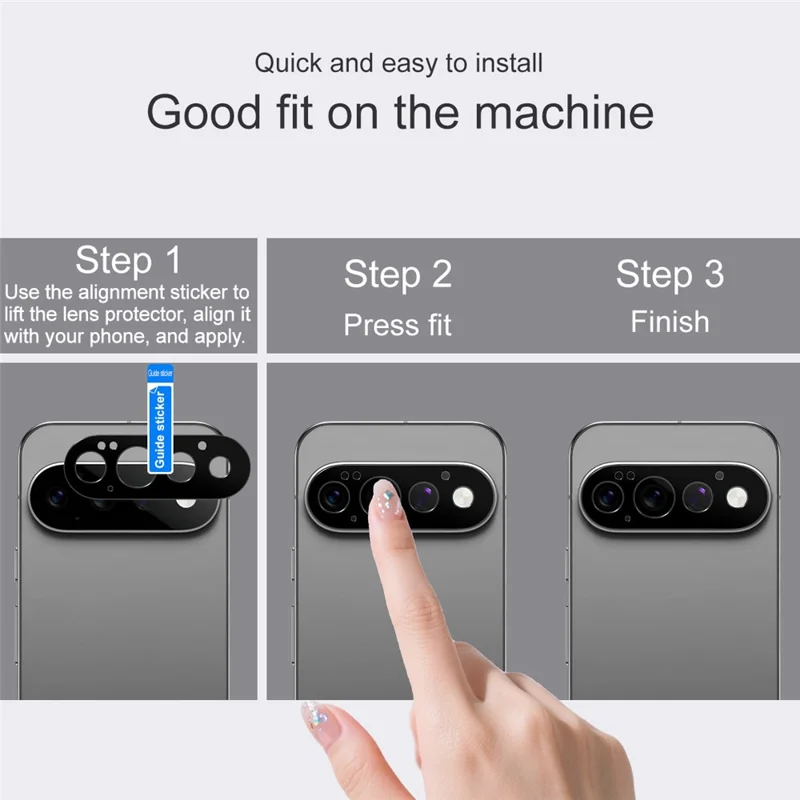 IMAK para Google Pixel 11 Pro Protector de Lente de Cámara de Metal Cubierta Protectora de Lente - Negro