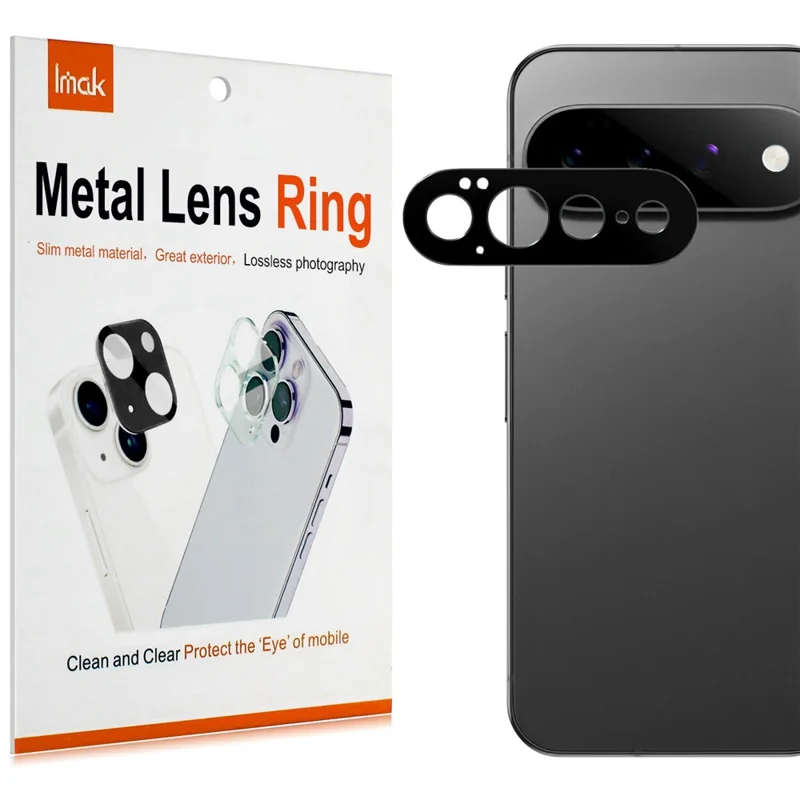 IMAK For Google Pixel 11 Pro XL Metal Camera Lens Protector Lens Protective Cover - Black