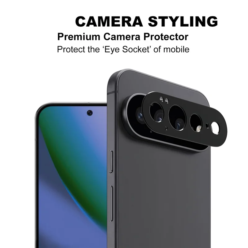 IMAK For Google Pixel 11 Pro XL Metal Camera Lens Protector Lens Protective Cover - Black