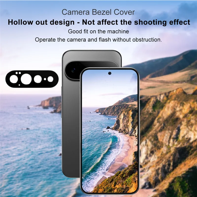 IMAK For Google Pixel 11 Pro XL Metal Camera Lens Protector Lens Protective Cover - Black