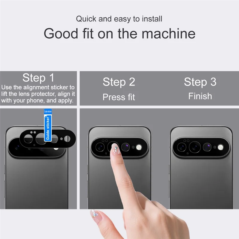 IMAK For Google Pixel 11 Pro XL Metal Camera Lens Protector Lens Protective Cover - Black