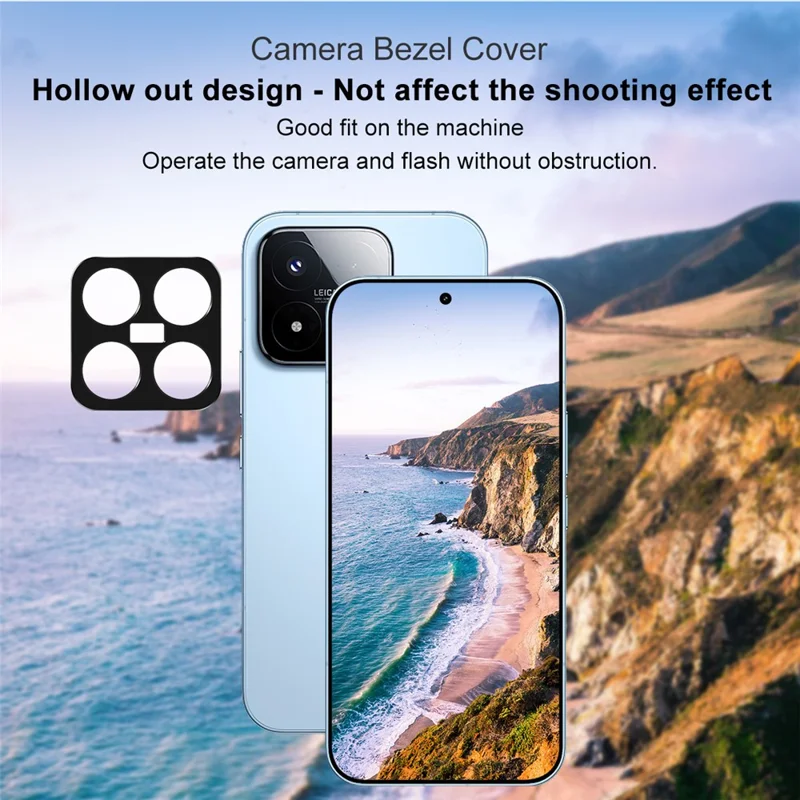 IMAK For Xiaomi 17 Max Metal Camera Lens Protector Lens Protective Cover - Black
