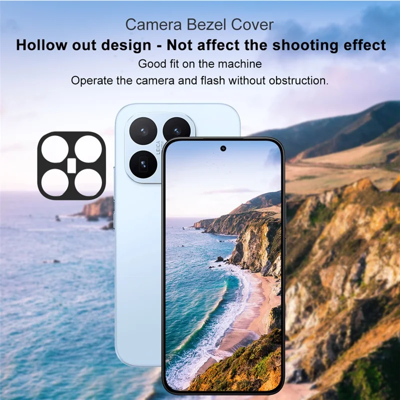 IMAK para Xiaomi 17T Protector de Lente de Cámara de Metal Cubierta Protectora de Lente - Negro